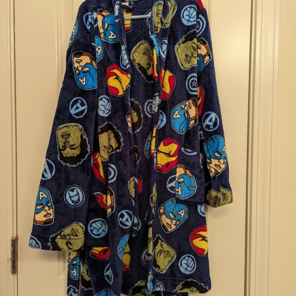 Avengers plush fleece robe